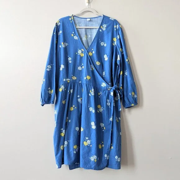 Old Navy Floral Wrap Dress Cottagecore, size XL - Picture 2 of 9